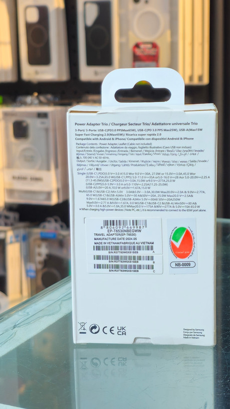 اداپتور 65w اصل سامسونگ model EP-T6530